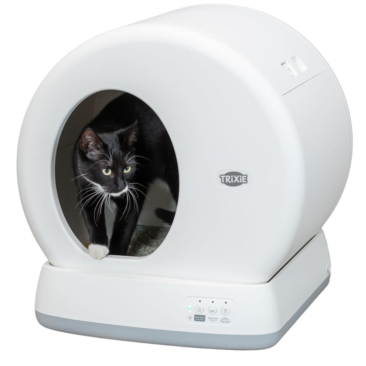 Trixie selbstreinigende Katzentoilette 53 x 55,5 x 52 cm – für anhaltende Sauberkeit – praktisches,