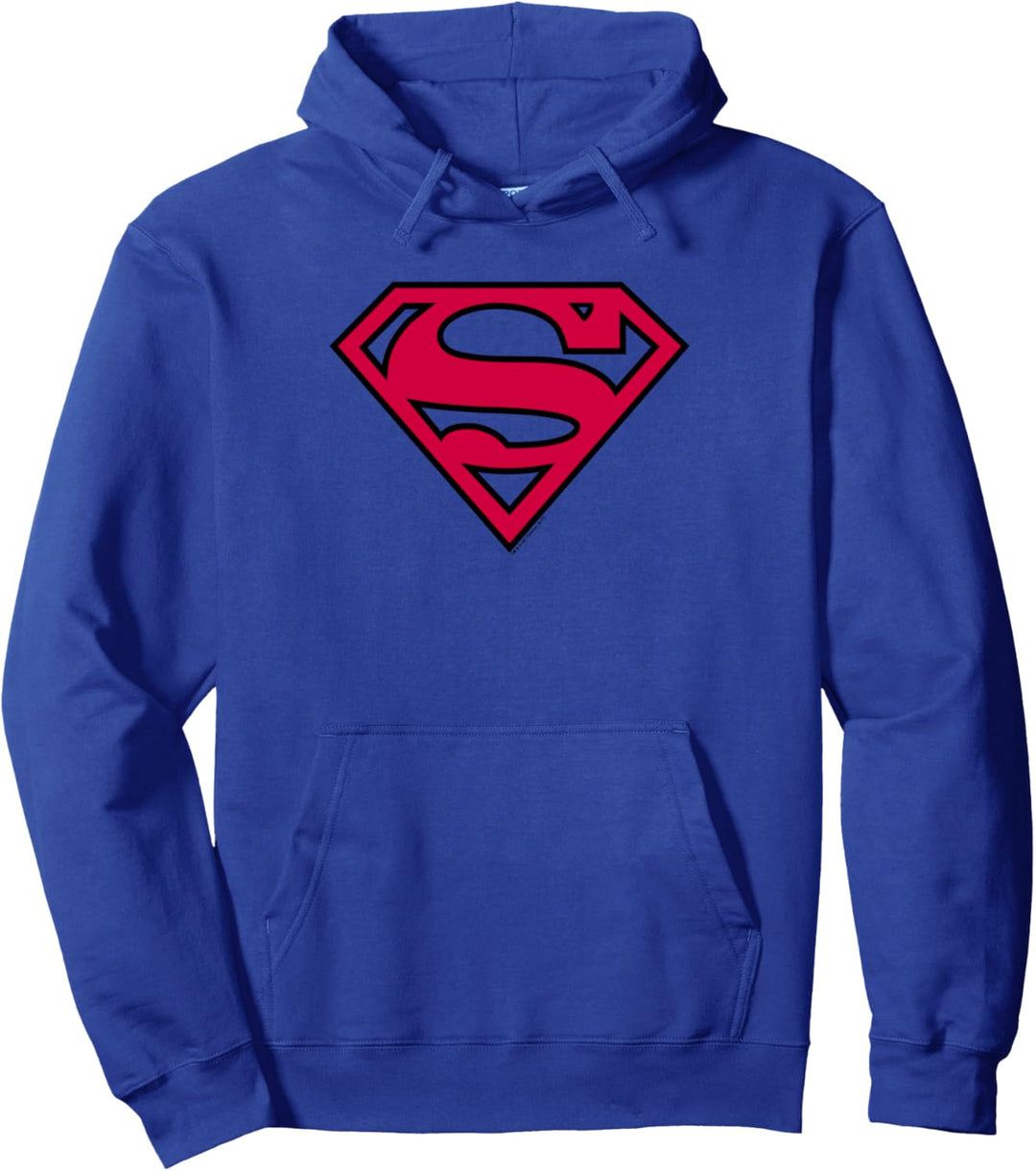 Superman Red & Black Shield Logo Pullover Hoodie