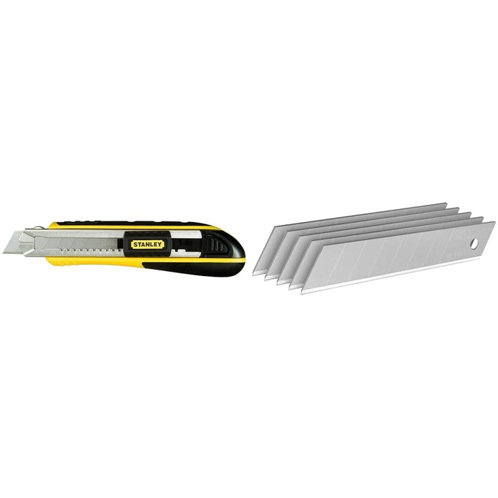 Stanley FatMax Cutter (mit Magazin, 18 mm Klingenbreite, 180 mm Länge) & FatMax Abbrechklingen (18 m