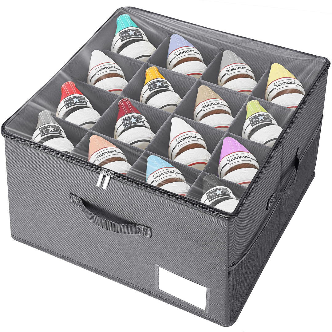 Schuhorganizer Platzsparend, Passt 16 Paare, Schuh Organizer für Schrank Durchsichtigem Deckel, Gros