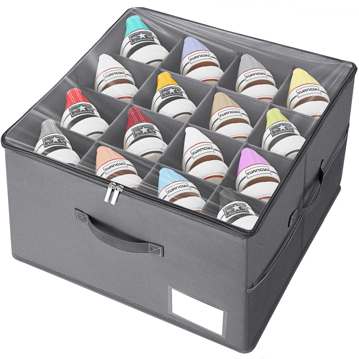 Schuhorganizer Platzsparend, Passt 16 Paare, Schuh Organizer für Schrank Durchsichtigem Deckel, Gros