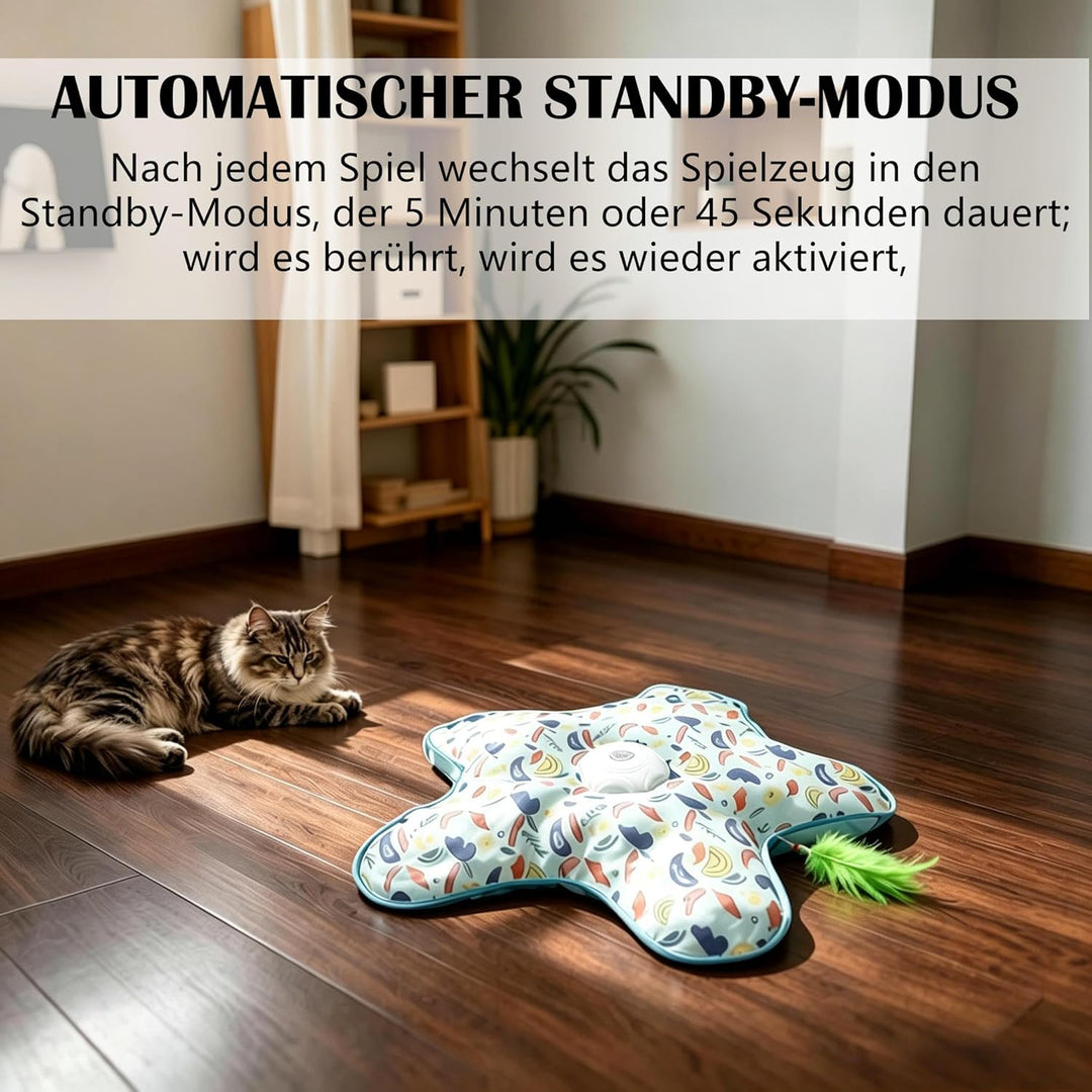 Katzenspielzeug Selbstbeschäftigung, Interaktives Katzenspielzeug, Berührungsaktiviert, USB-C Auflad