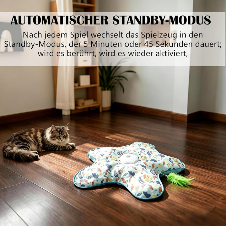 Katzenspielzeug Selbstbeschäftigung, Interaktives Katzenspielzeug, Berührungsaktiviert, USB-C Auflad