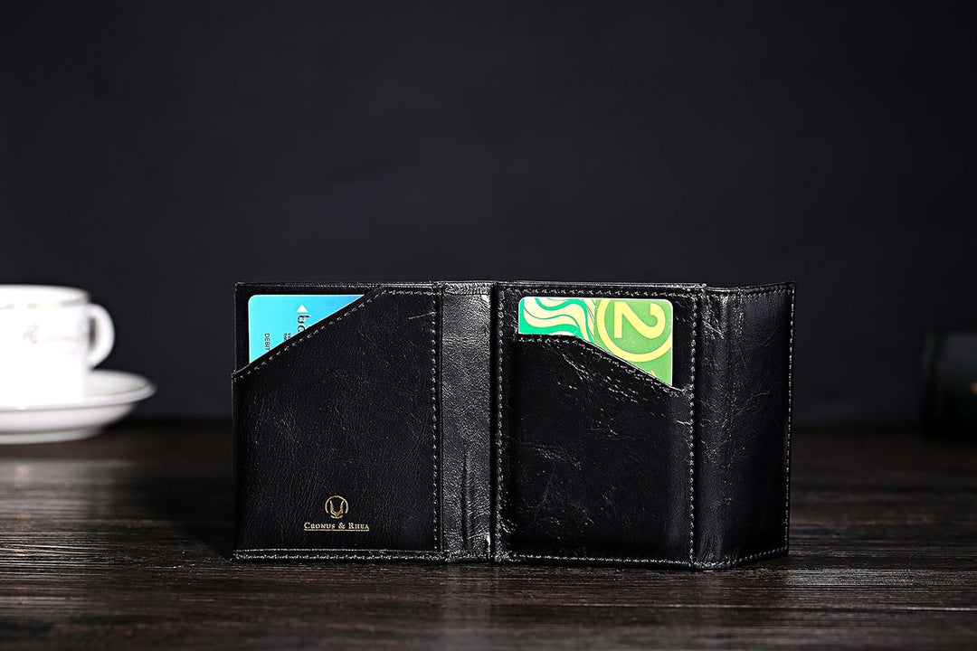 Cronus & Rhea® | Luxus Geldbörse mit Münzfach aus exklusivem Leder (Demeter) | Geldbeutel - Brieftas