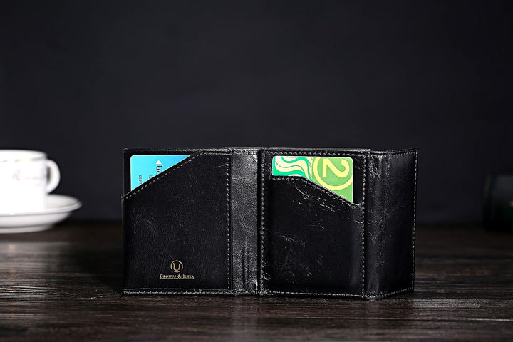 Cronus & Rhea® | Luxus Geldbörse mit Münzfach aus exklusivem Leder (Demeter) | Geldbeutel - Brieftas