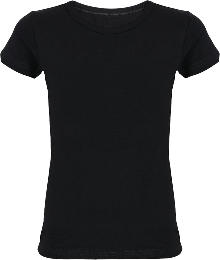 TupTam Kinder Jungen Unterhemd Basic T-Shirts Kurzarm 5er Pack 116-122 Schwarz, 116-122 Schwarz