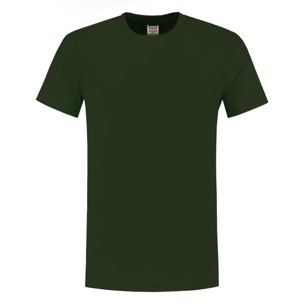 Tricorp 101004 Casual Fitted T-Shirt, 100% Gekämmte Baumwolle, 160g/m², Heer, Grösse L L Militärfarb