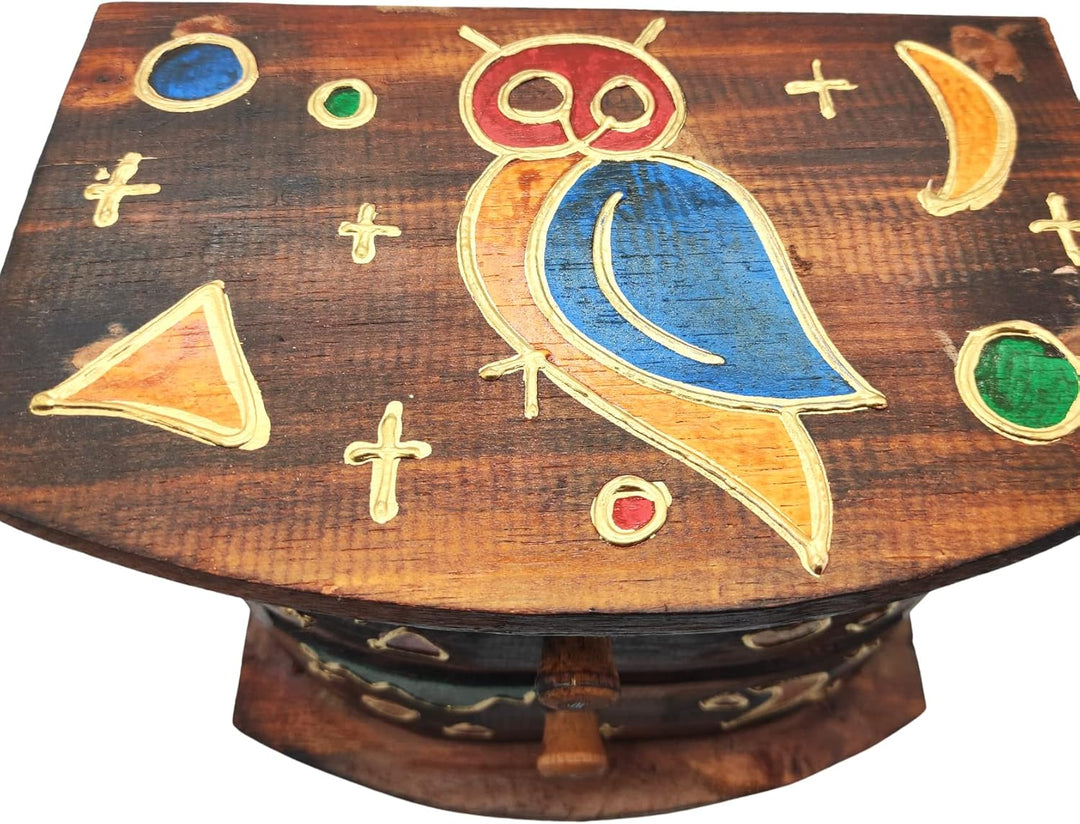 Buho Mini-Schubladenschrank aus Holz zum Aufstellen auf dem Tisch mit 2 Schubladen, Nähkästchen, Sch