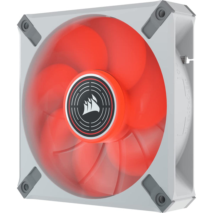 Corsair ML120 LED ELITE, 120mm PWM-Lüfter mit weisser Rahmen (CORSAIR AirGuide-Technologie, Magnetsc