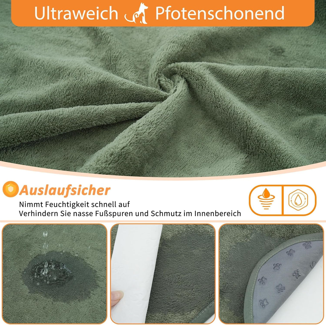 Waschbare Hundepads 91x122 cm 3er Set，Waschbare Haustier-Urinunterlage Schnell Absorbierend, Wasserd