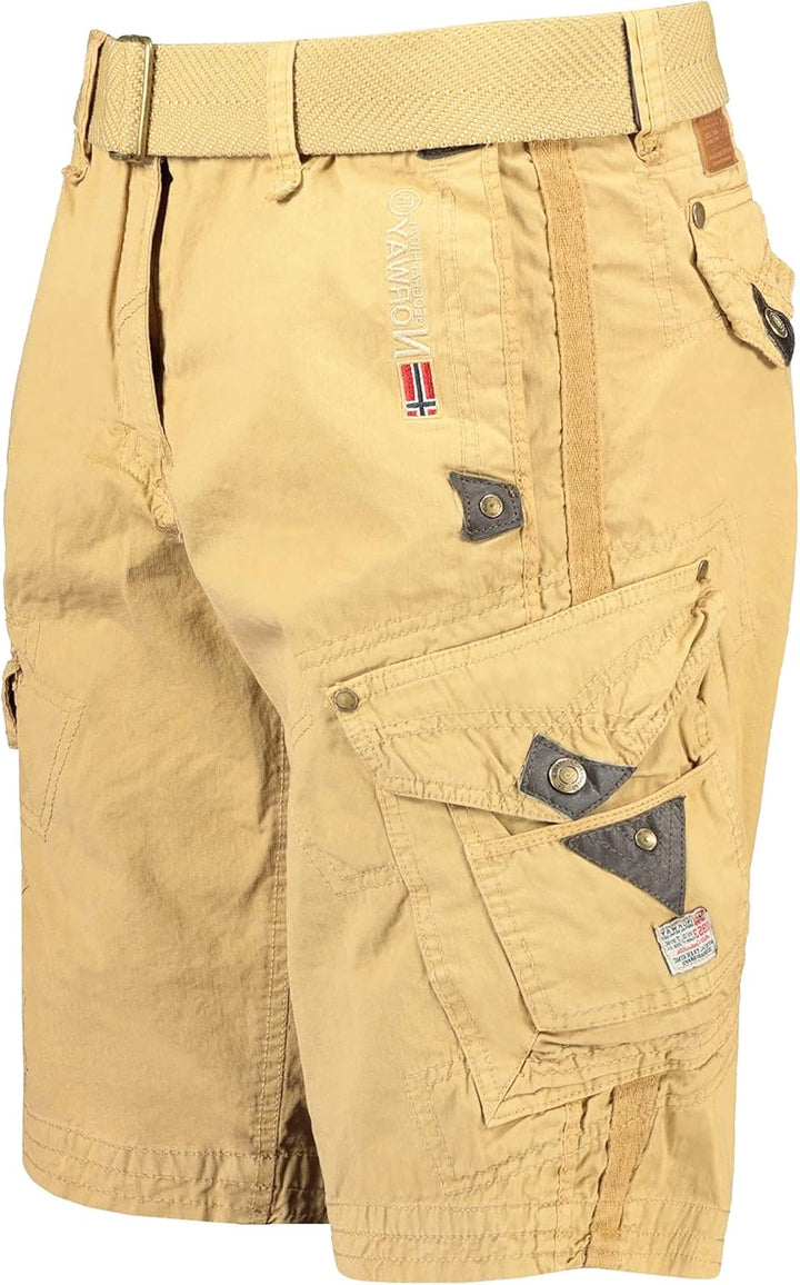 Geographical Norway Panoramique Men - Bermuda Mann Cotton - Shorts Herren Sport Cargo - Shorts Bermu