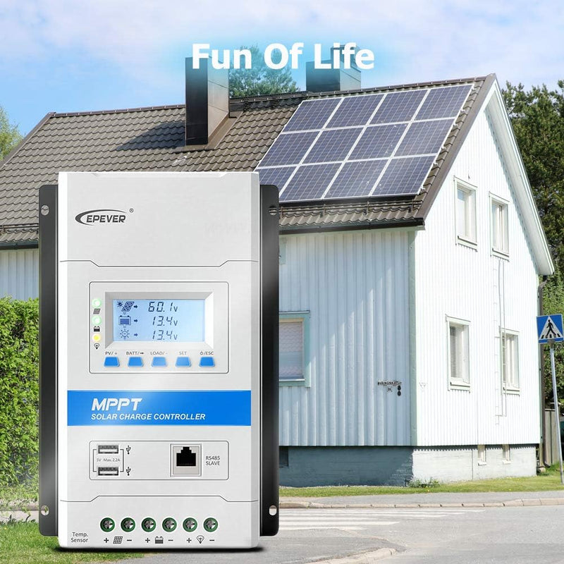 EPEVER® 20A MPPT Solarladeregler 12V/24V Automatische Erkennung der Systemspannung mit LCD-Display u