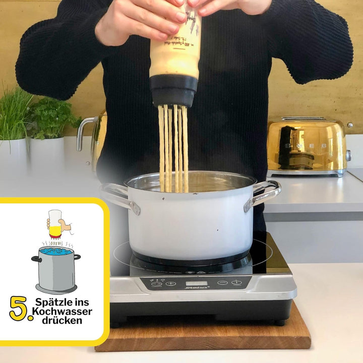 SCHNELL FRISCHE SPÄTZLE im Spätzle-Shaker machen. Vereinfachte patentierte Methode. Der All-in-one-K