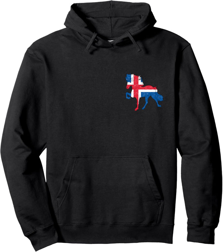Islandpferde Geschenk Kinder Damen Islandflagge Mädchen Pullover Hoodie