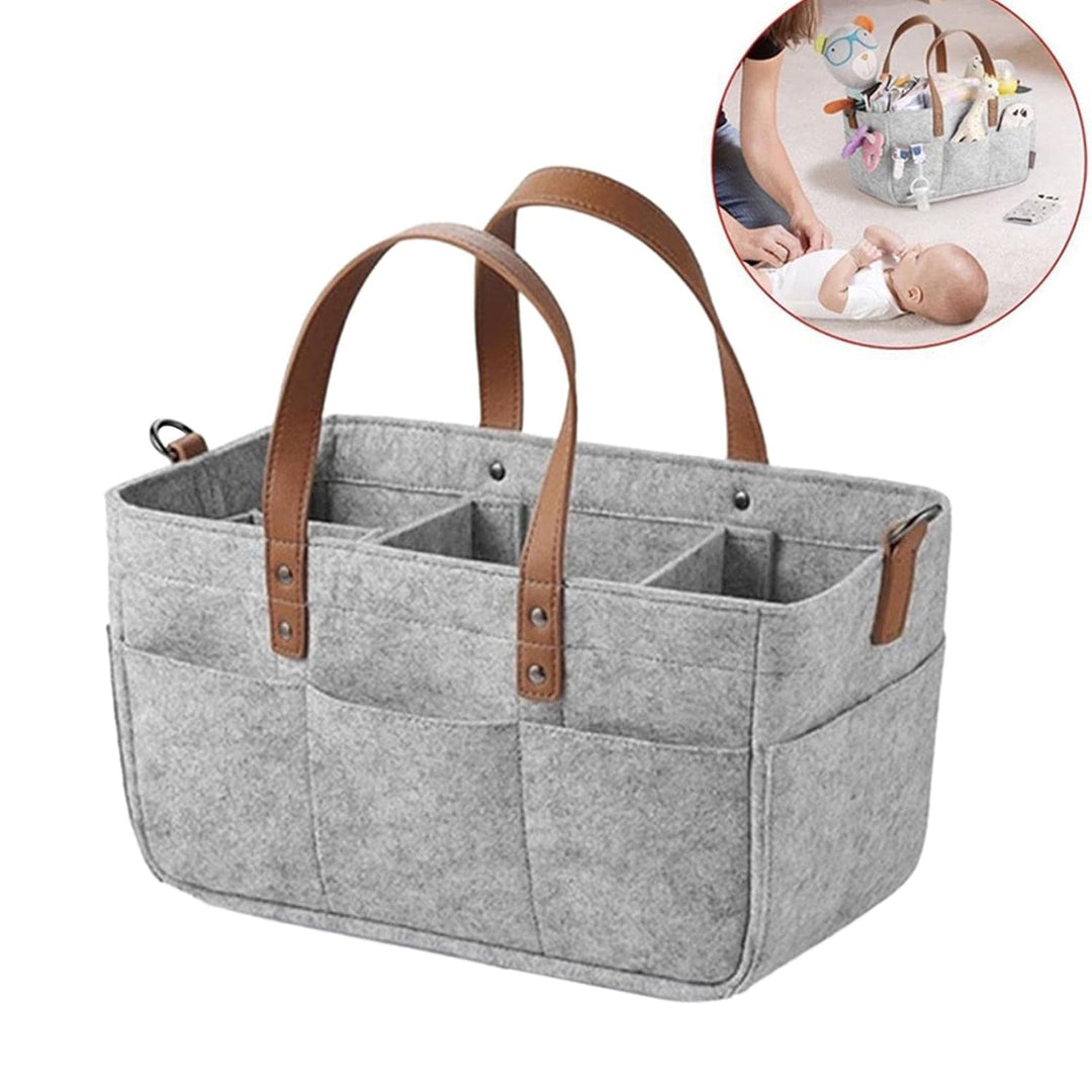 Baby Windel Filztasche, Grosse Wickeltasche Aus Weichem Filz,Multifunktionale Tragbare Windelaufbewa