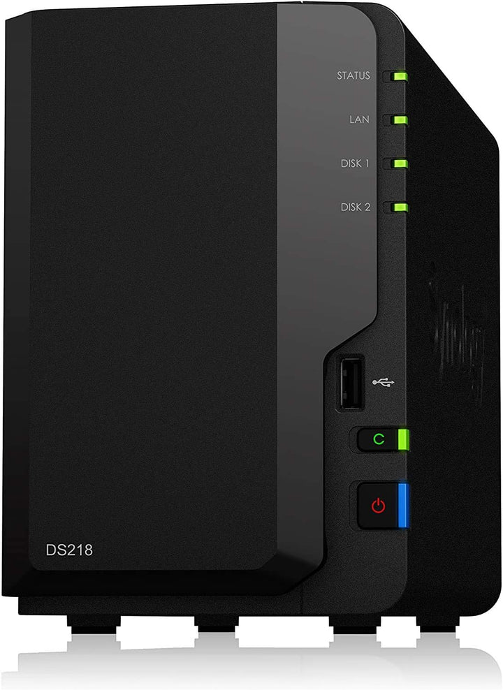Synology DS218/2G/4T-WDRED NAS-Systeme 4To Schwarz WD Rot 4To, WD Rot 4To