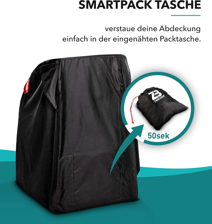 ZWEIBERG® Faltgarage für Fahrradanhänger Universelle Robuste und wasserdichte Abdeckung Regenschutz