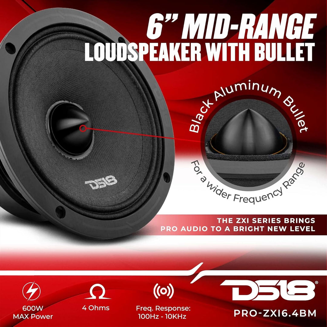 DS18 1 PRO-ZXi6.4BM 16,5 cm Mitteltöner 165 mm 6,5" Durchmesser, 300 Watt rms 600 Watt max, 4 Ohm, E