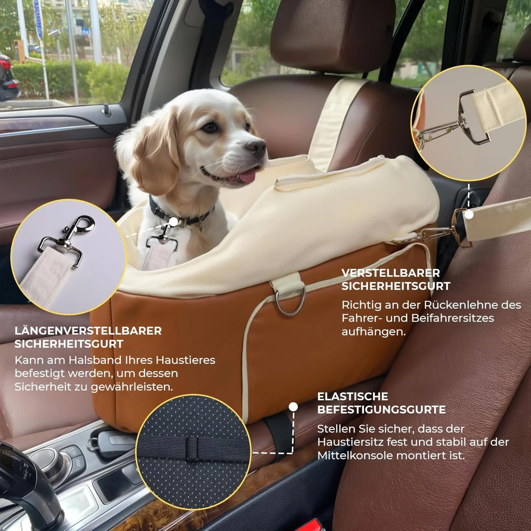 Autositz für kleine Hunde auf der Armlehne