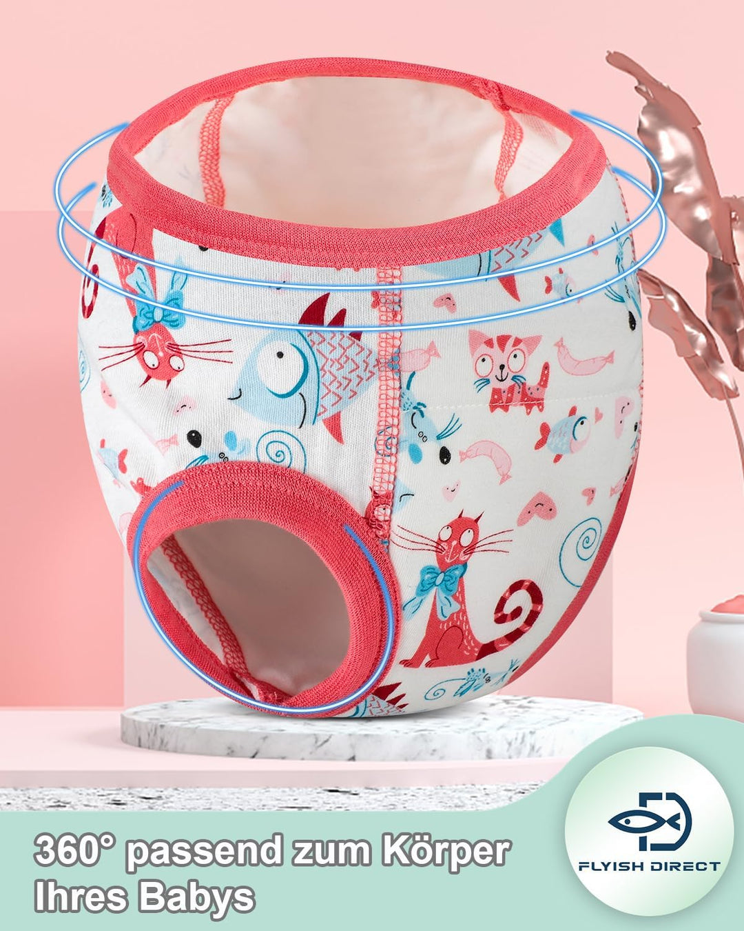 FLYISH DIRECT Baby Trainerhosen Töpfchentraining, 8er Pack Töpfchen Trainingshose für Mädchen Jungen