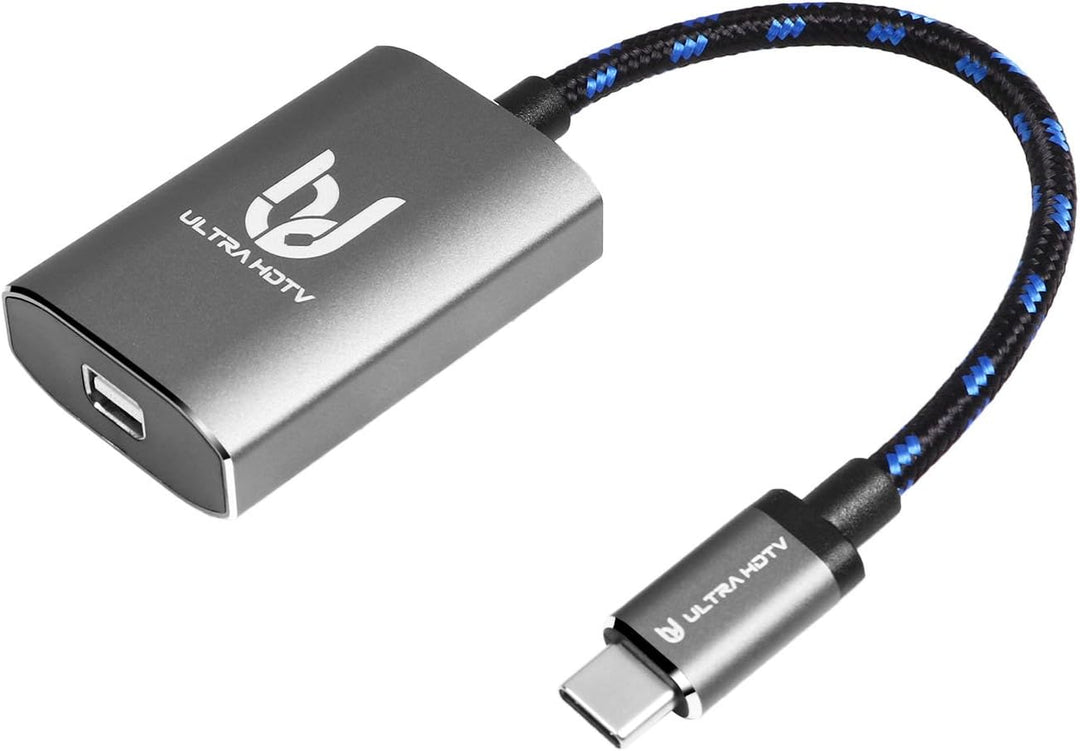 Ultra HDTV USB-C auf Mini-Displayport Adapter (Buchse), 4K Übertragung bei vollen 60Hz, Grau