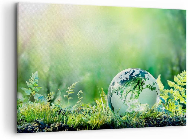 ARTTOR Bilder auf Leinwand 100x70cm Leinwandbild mit Rahmen natur natur Gross Wanddeko Bild Schlafzi