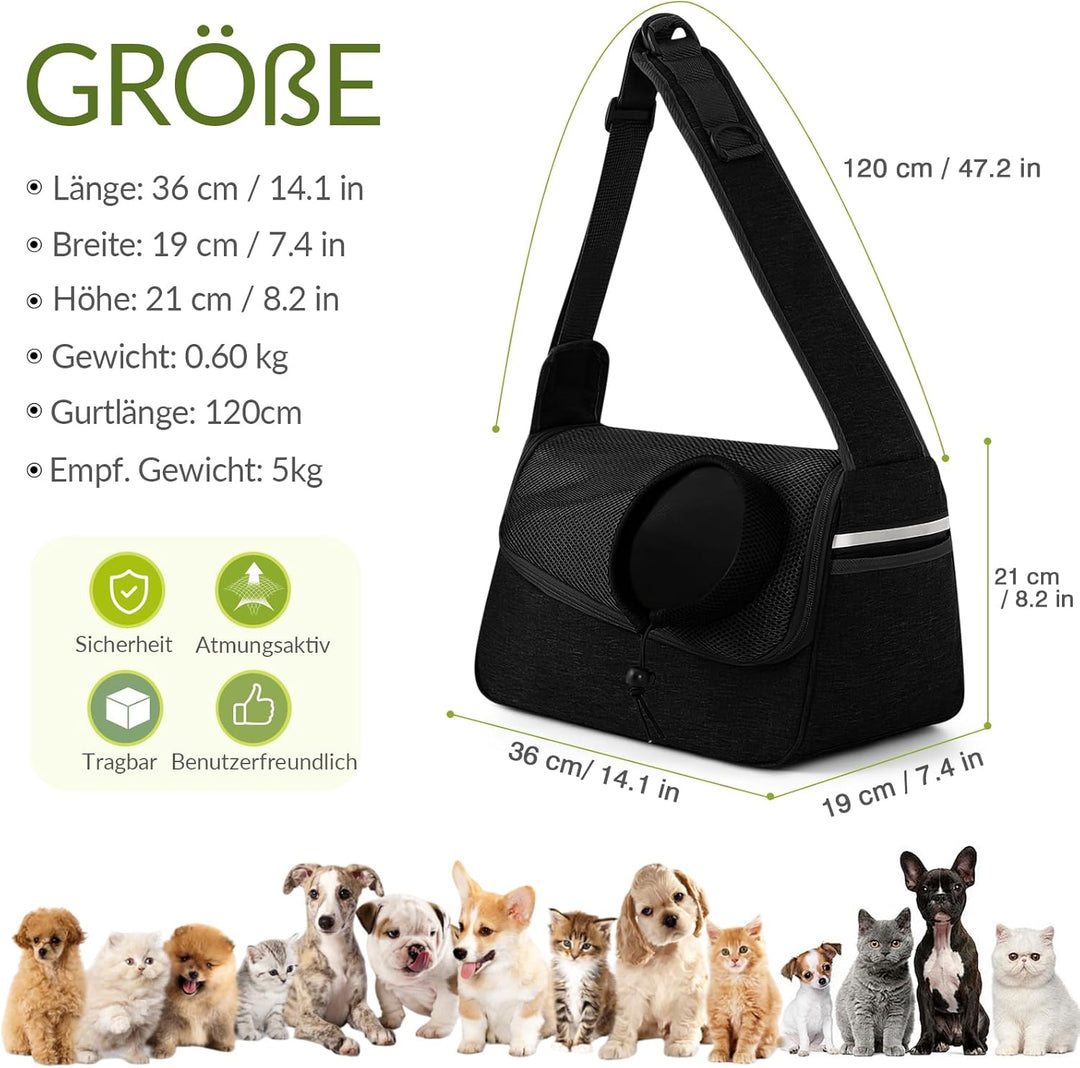 ALLSOPETS Hundetasche Tragetuch Hund Schultertasche Katzentragetasche Haustiere Tasche für Katzen un