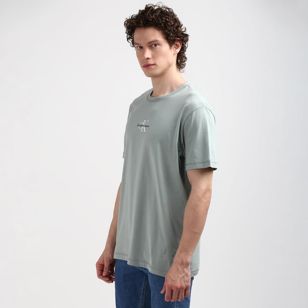 Calvin Klein Herren S/S Crew Neck T-Shirt XXS Grau (Slate Gray), XXS Grau (Slate Gray)