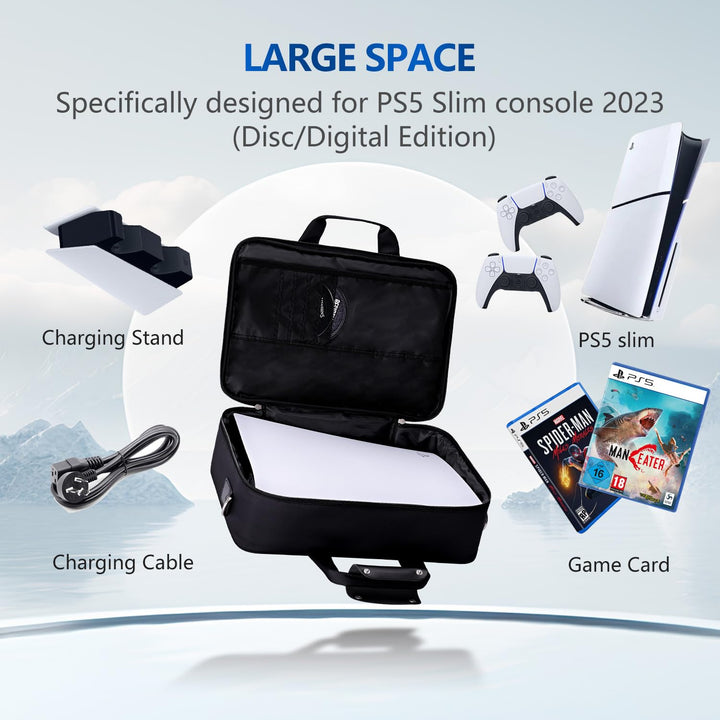 G-STORY Tragetasche für die Reise, kompatibel mit PS5 Slim, schützende Reisetasche für PlayStation 5