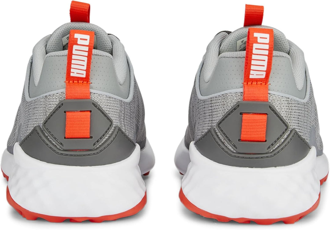 PUMA Herren Fusion Pro Golfschuh 43 EU Cool Mid Grey Puma Silver Red Blast, 43 EU Cool Mid Grey Puma