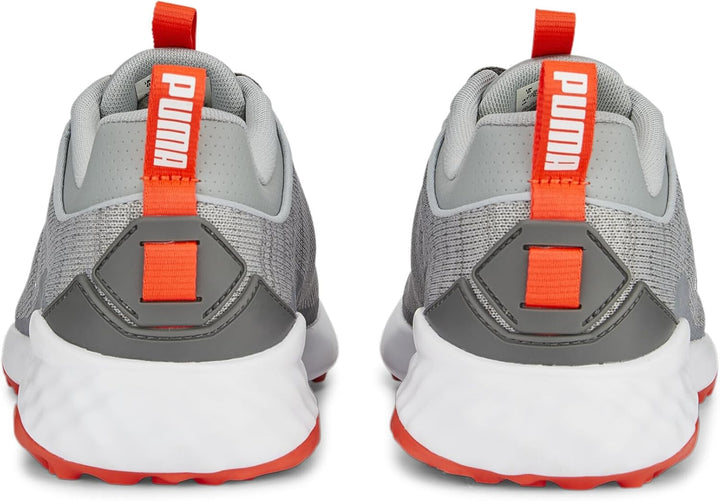 PUMA Herren Fusion Pro Golfschuh 43 EU Cool Mid Grey Puma Silver Red Blast, 43 EU Cool Mid Grey Puma