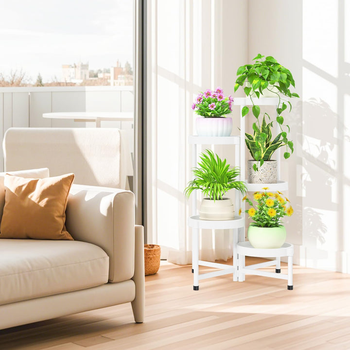 iDavosic.ly Pflanzenständer Metall Kunststoffe mit 5 Ebenen, Blumenständer Plant Stand Indoor Outdoo