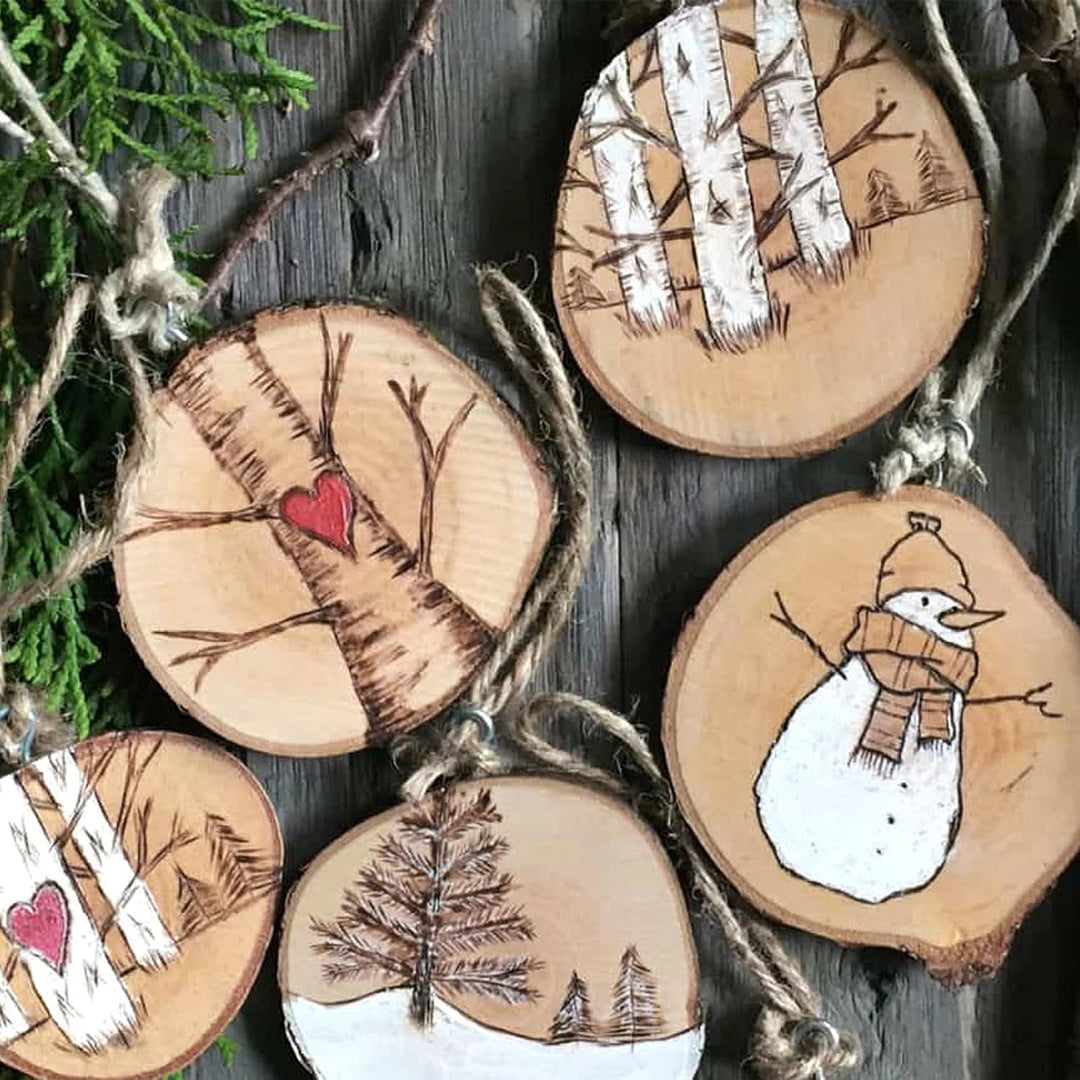 3 Stücke 23-25cm Unvollendete Holzkreise Gross Natur Holzscheiben zum Basteln, Runde Baumscheiben mi