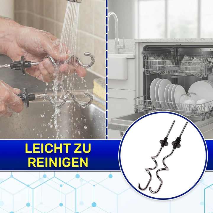 2 Stück Knethaken Handmixer mit Originalcode MS-652992 für Krups Handrührgerät 3Mix 7000 9000 GN9101