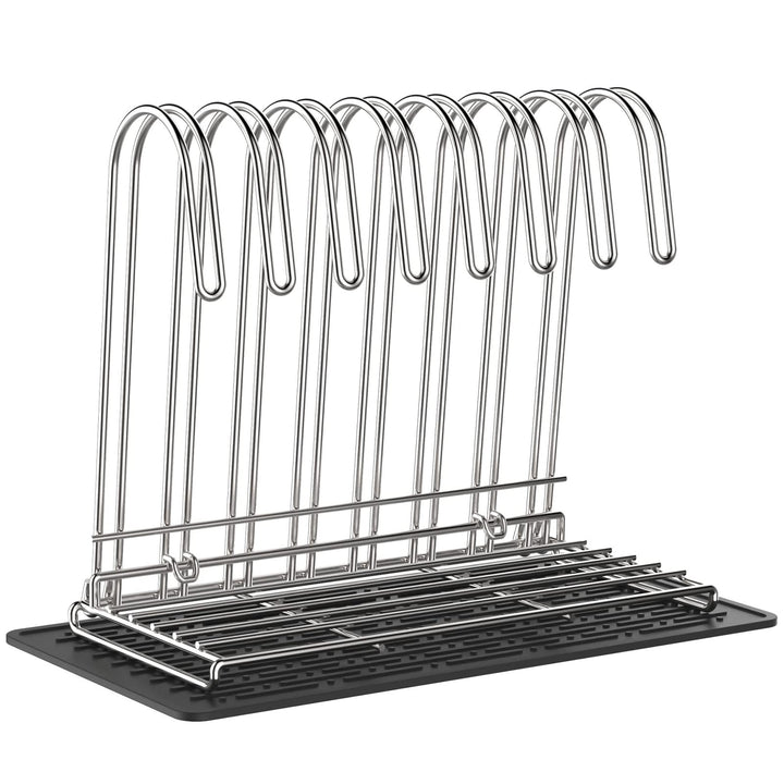 IDEATECH Wiederverwendbare Taschen Rack mit Abtropfmatte, zusammenklappbares Abtropfgestell für Sili