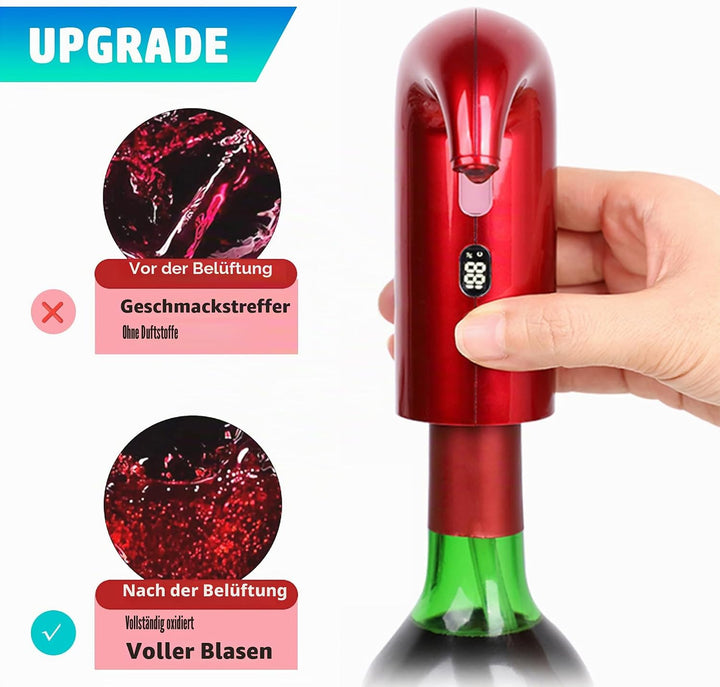 Elektrischer Weinbelüfter, tragbarer One-Touch-Weindekanter und Weinspenderpumpe für Rot- und Weissw