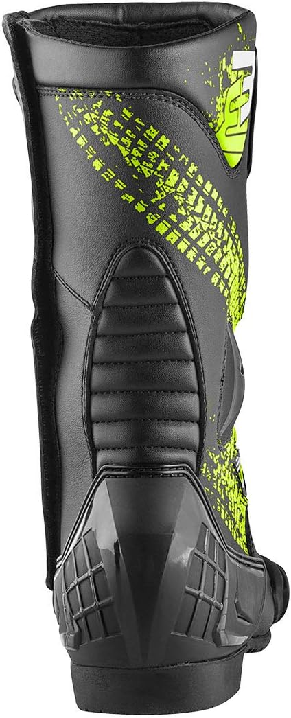 Bogotto Losail Evo Motorradstiefel, schwarz/neon-gelb, 48 48 EU Schwarz Neon Gelb, 48 EU Schwarz Neo