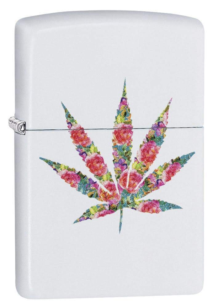 Zippo FLORAL Weed DESIGN-214-Zippo Collection 2019-60004288-46,95 €, Silber, smal