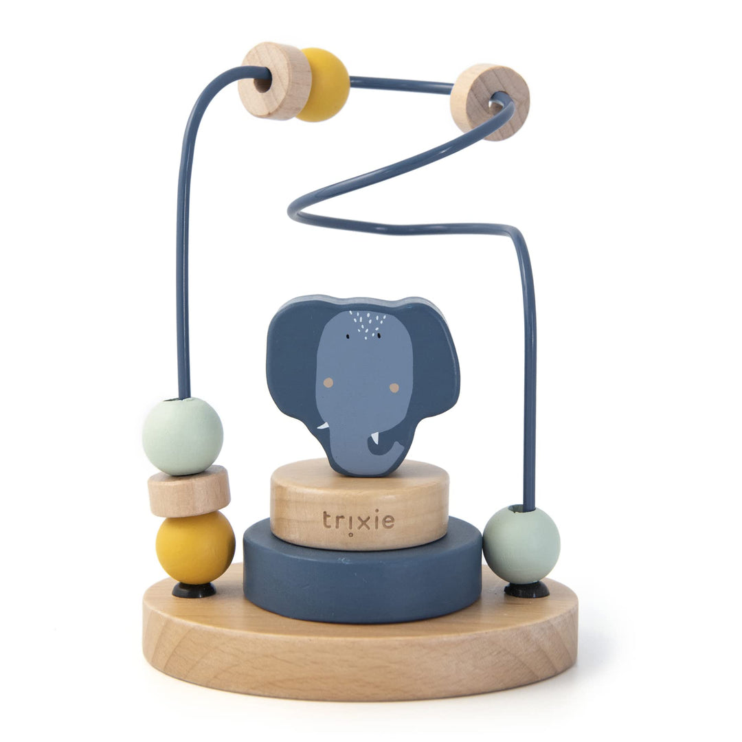 Trixie Holz Motorikschleife Elefant - Mrs. Elephant blau Mrs Elephant / Elefant, Mrs Elephant / Elef