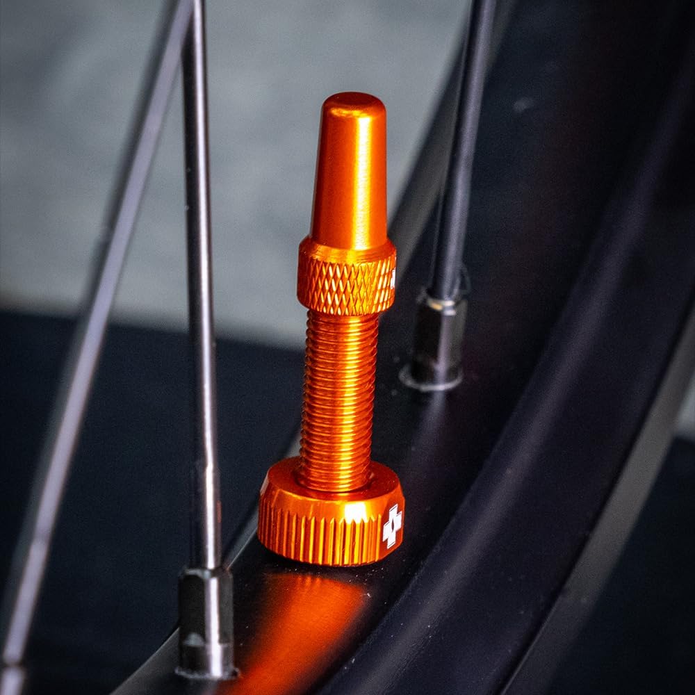 Muc-Off Unisex-Erwachsene V2 Presta Tubeless Ventile, Orange, 60mm Orange 60mm, Orange 60mm