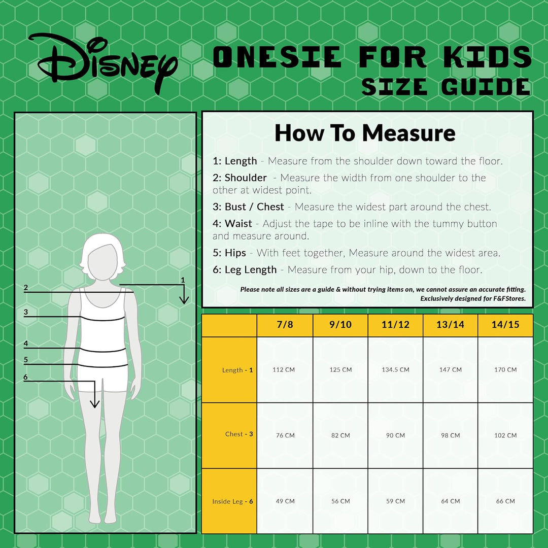 Disney Onesie für Mädchen, 4-15 Jahre - Stitch Jumpsuit - Kuschelanzug Einteiler für Mädchen 11-12 J