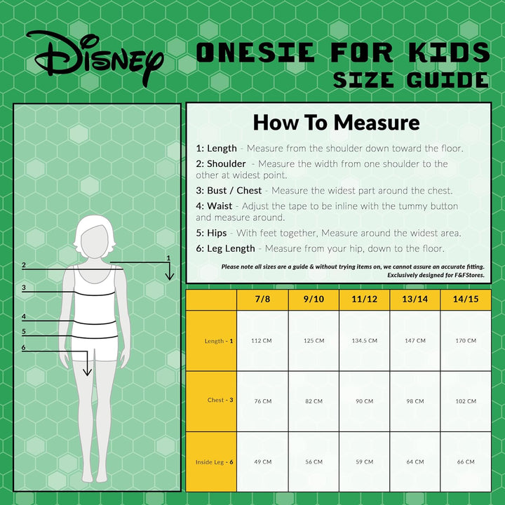Disney Onesie für Mädchen, 4-15 Jahre - Stitch Jumpsuit - Kuschelanzug Einteiler für Mädchen 11-12 J