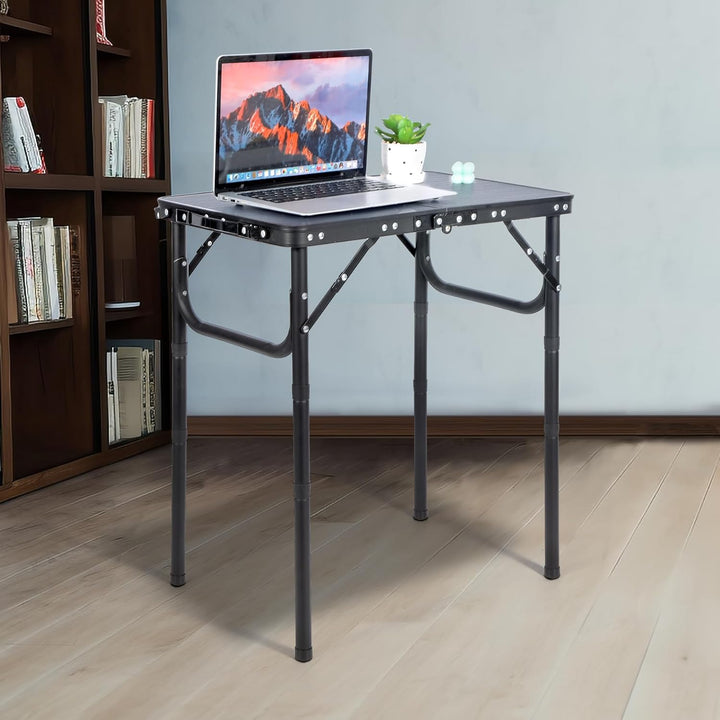 REDCAMP Kleiner Klapptisch Höhenverstellbar, Leichter Tragbarer Campingtisch 60 cm L x 40 cm B (4 Hö