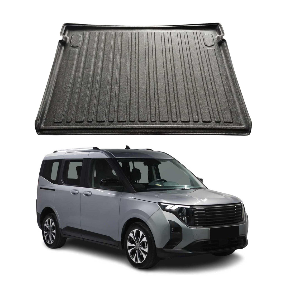 OMAC Kofferraumwanne Laderaumwanne kompatibel mit Ford Tourneo Courier II 2023-2026 Gummi TPE Schwar