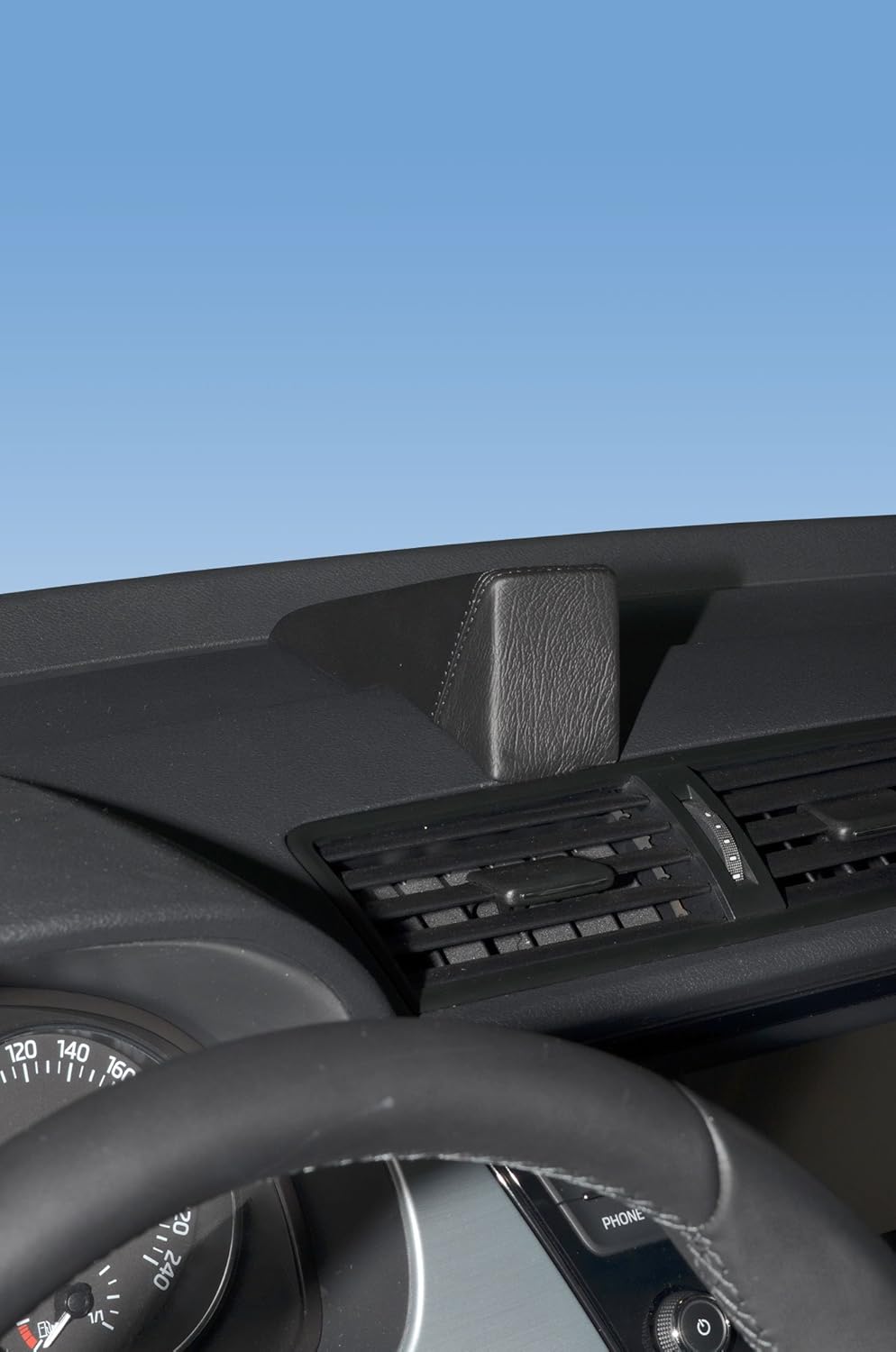KUDA 5690 Halterung Echtleder schwarz für Skoda Fabia III ab 2014, 5690