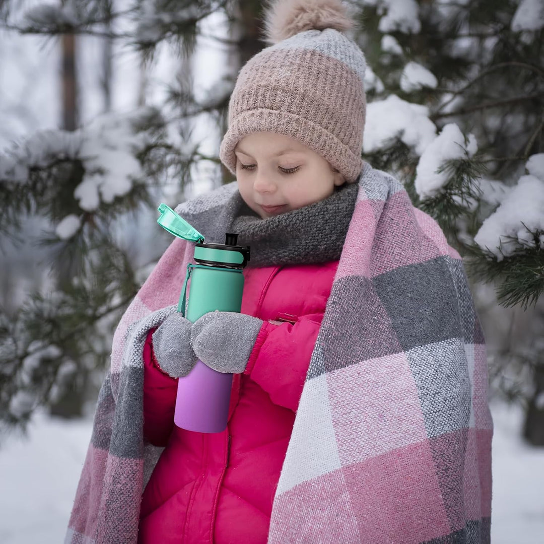 KollyKolla Trinkflasche 500ml, Thermoskanne Kalt&Warm, Trinkflasche Edelstahl BPA-Frei, Doppelwandis