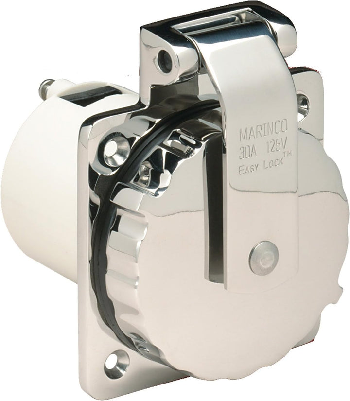 Marinco 30 Amp 125 V Eingänge 16 A/230 V Netzeingang, Edelstahl, 16 A/230 V Netzeingang, Edelstahl