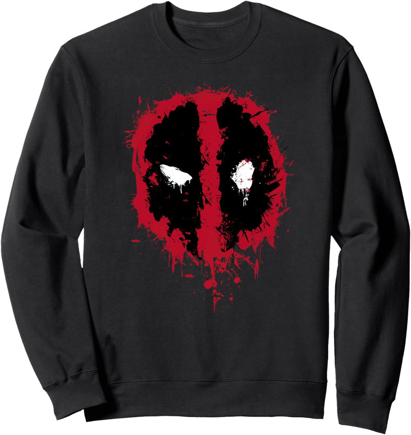 Marvel Deadpool Simple Paint Splatter Logo Sweatshirt