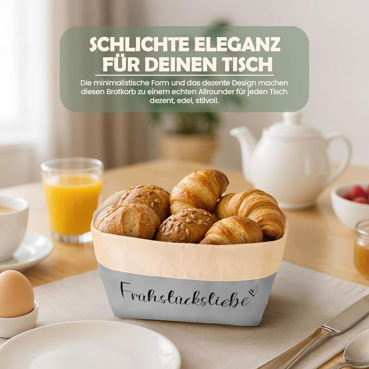 Brotkorb [STOFF] Brötchenkorb stoff | Brotbeutel aufbewahrung frischhalten | Brotkörbchen | Frühstüc