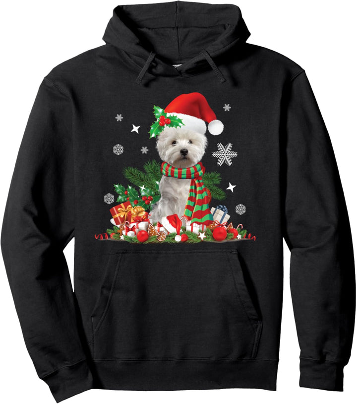 Westie Hund, West Highland Terrier, Weihnachten Pullover Hoodie